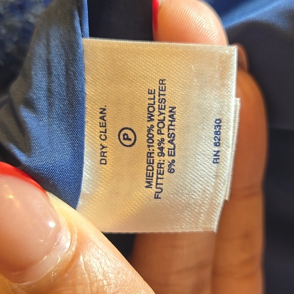  Lands' End Wool Houndstooth Crest Button Pocket Lined Jacket Blazer NWOT - Picture 14 of 14